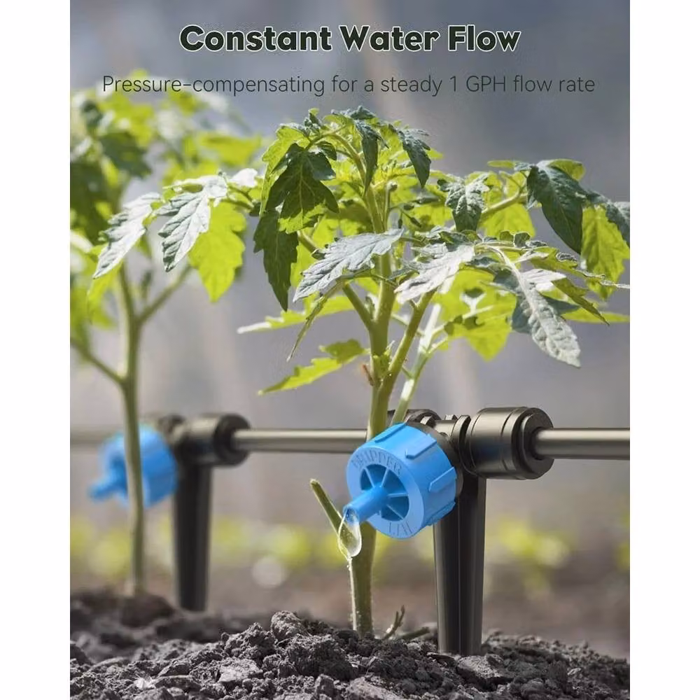 NESTLUNE 30m Greenhouse Drip Irrigation System Kit in Black – 1