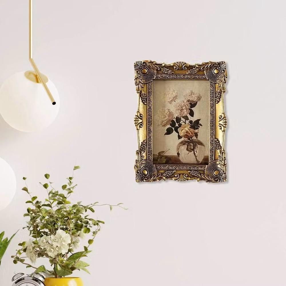 NESTLUNE Baroque Gold Vintage Floral Picture Frame, W/H: 100 x 15 cm – 4