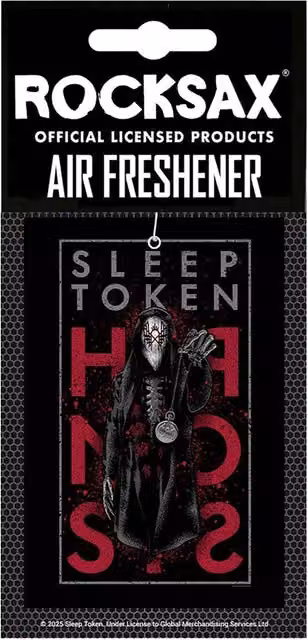 Rocksax Sleep Token Hypnosis Air Freshener in Red and Black
