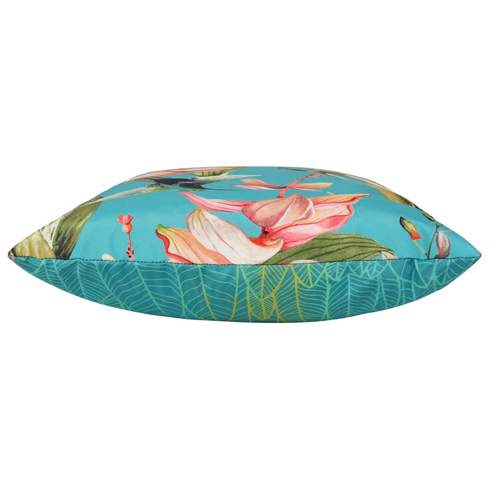 Evans Lichfield Hummingbird Floral Square Outdoor Polyester Filled Cushion in Blue, W/D/H: 43 x 43 x 43 cm – 2