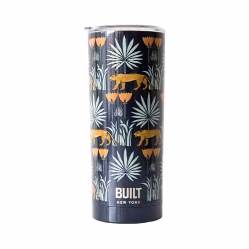 Built NY Lioness V&A Design Double Walled Stainless Steel Travel Mug with Lid, Multicolour, 590 ml – 1