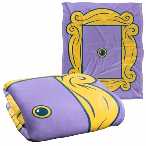Friends Silky Touch Super Soft Fleece Throw Blanket, White, W: 152 cm, D: 127 cm – 2