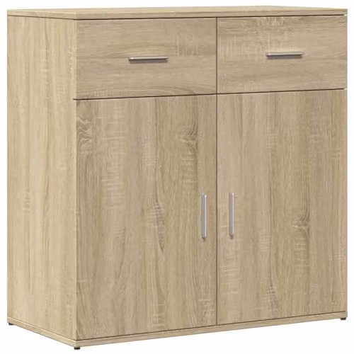 vidaXL Modern Sideboard in Sonoma Oak, W/D/H: 79 x 38 x 80 cm – 1