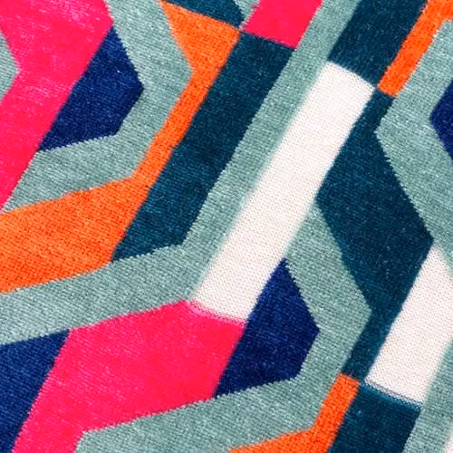 Riva Home Metro Prism Multicolour Velvet Jacquard Decorative Square Cushion, W/D/H: 45 x 45 x 45 cm – 3