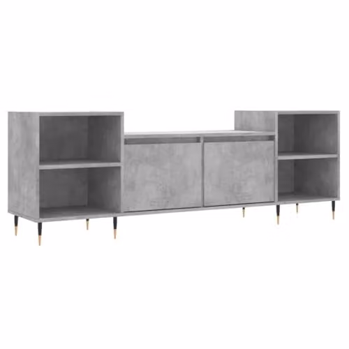 vidaXL Modern TV Cabinet in Concrete Grey, W/D/H: 160 x 35 x 55 cm – 1