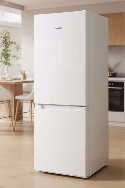 Living and Home 174L Freestanding Tall Fridge Freezer with Reversible Door Hinge in White