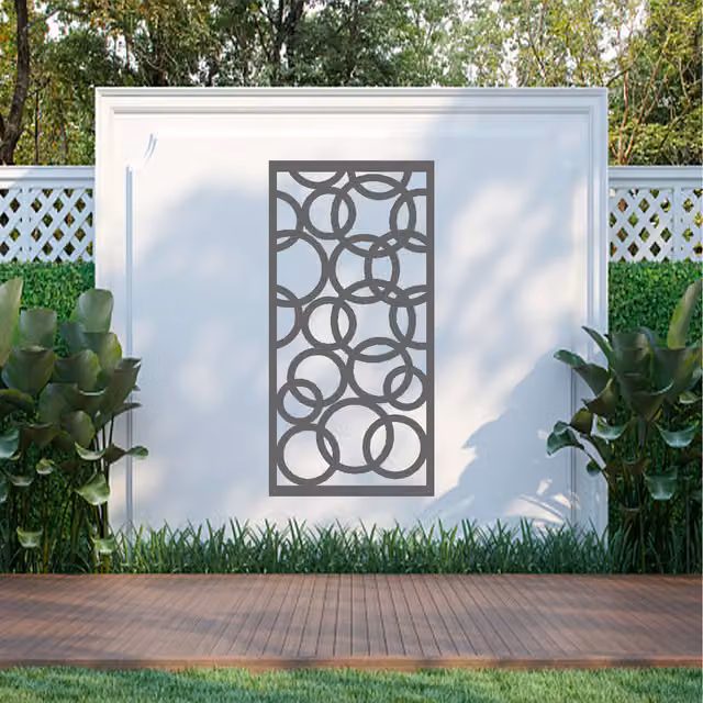Laser Hut Modern Geometric Metal Wall Art in Anthracite Grey and Black
