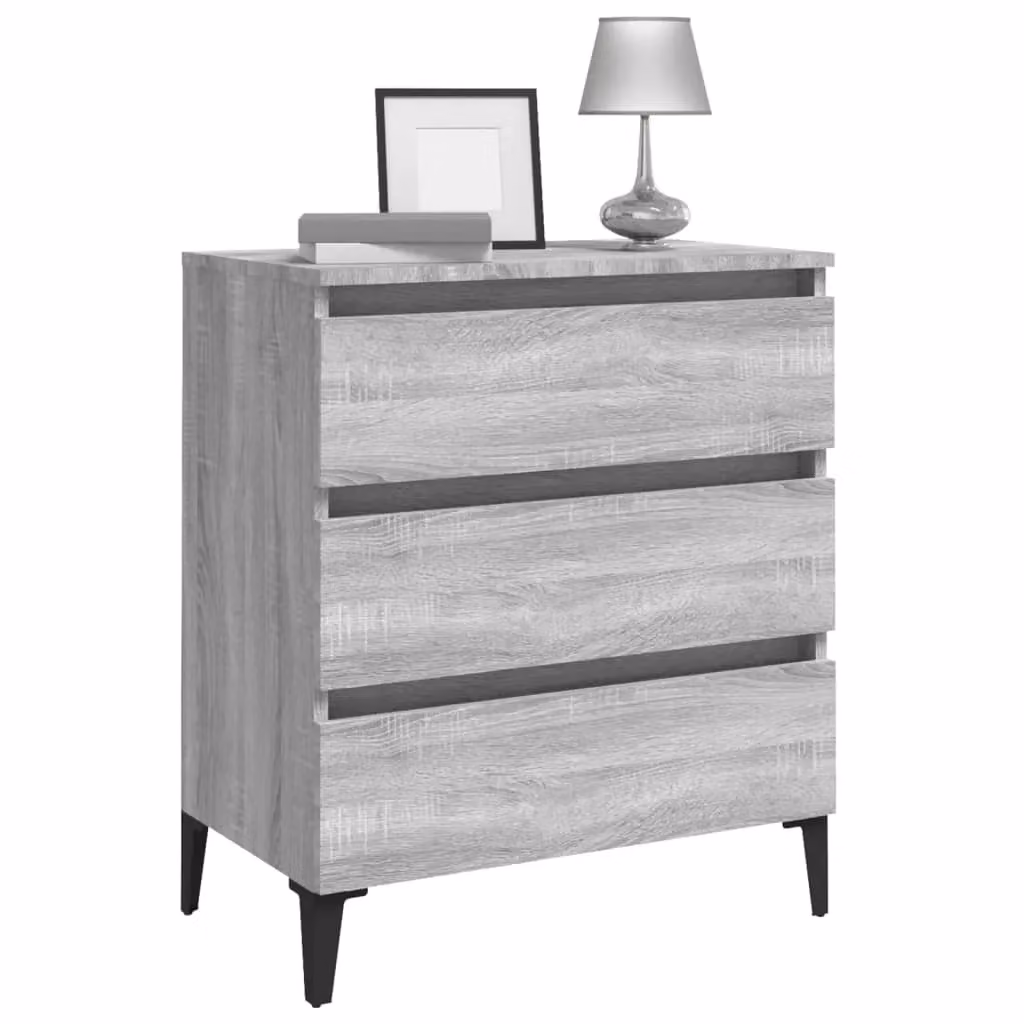 Berkfield Home Grey Sonoma Modern Sideboard, W/D/H: 60 x 35 x 69 cm – 3