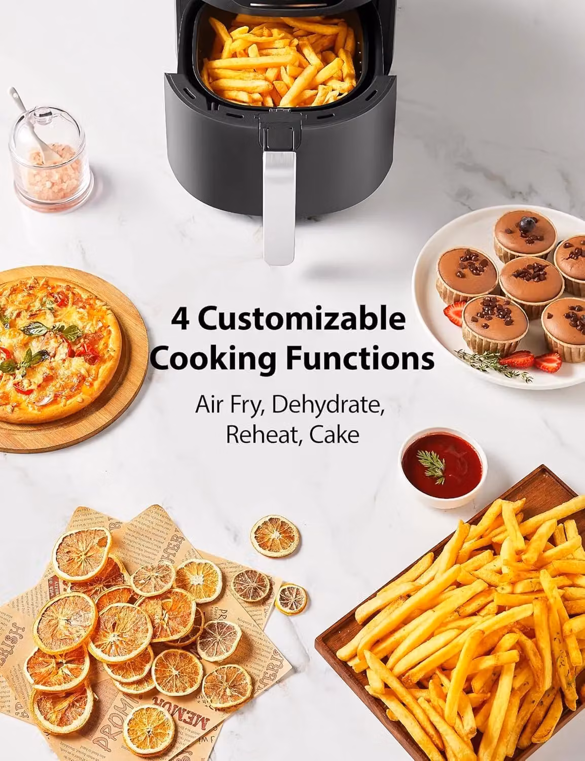 Toshiba 5.2L Air Fryer with Hot Air Technology in Black and Grey – 3