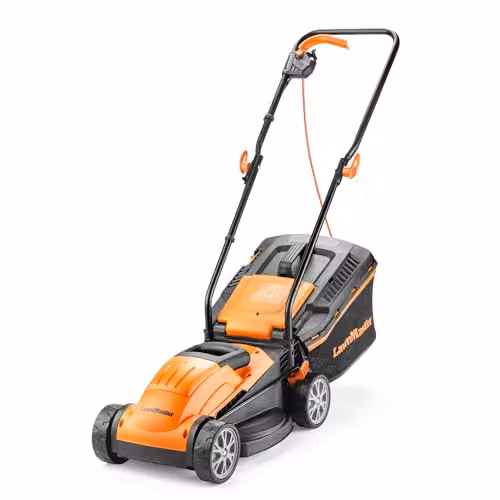 LawnMaster 1200W Electric Lawnmower with Rear Roller, Orange, 32cm Cutting Width – 1