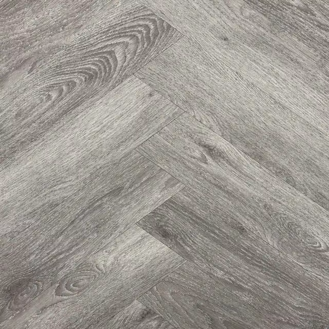 Vinyl Flooring UK Glue Down Wood Look LVT Flooring in Light Grey, 2.5mm Thick, Covers 3.9sqm