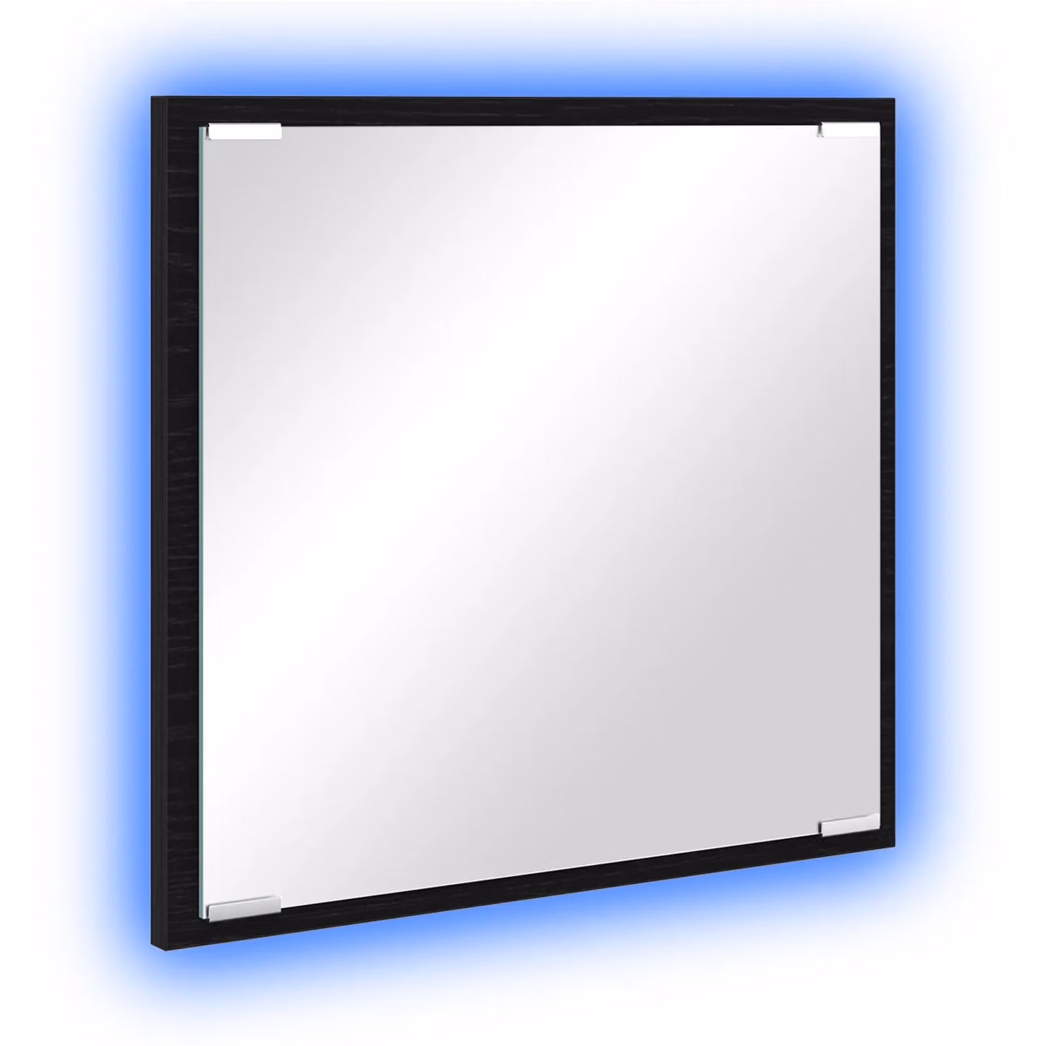 Berkfield Home LED Bathroom Wall Mirror in Black Wood, W/D/H: 37 x 8.5 x 40 cm – 2