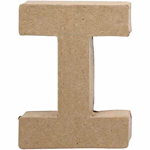 Creativ Company Letter I Small Brown Paper Craft, 10 cm
