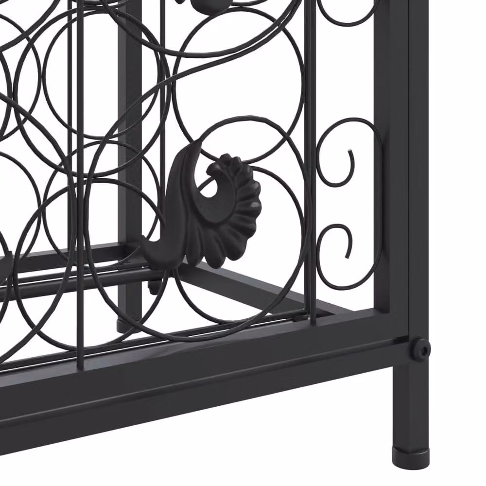 Berkfield Home Black Wrought Iron Wine Rack for 73 Bottles, W/D/H: 45 x 36 x 200 cm – 3