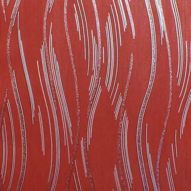 Direct Wallpapers Love Your Walls Shimmer Red Abstract Striped Matt Paper Wallpaper