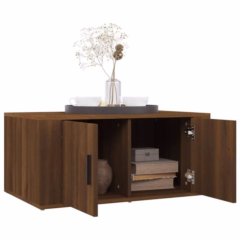 Berkfield Home Modern Brown Oak Coffee Table, W/D/H: 80 x 50 x 36 cm – 3