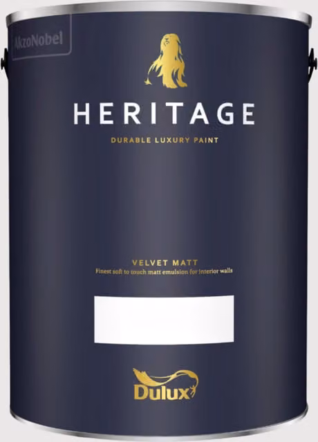 Dulux Trade Heritage Matt Dispersion Paint in White, 5 l