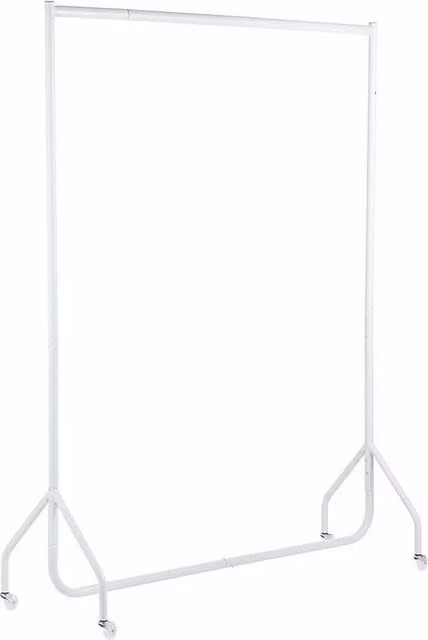 FLAVORA Heavy-Duty Metal Clothes Hanging Rail in White, W/D/H: 60 x 60 x 200 cm – 1