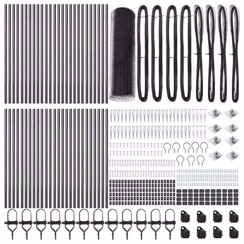 Berkfield Home Grey Steel Hexagon Fence 0.8 x 100 m – 4