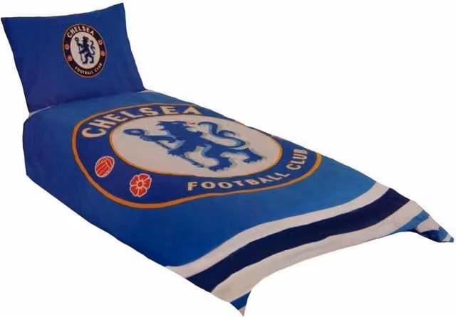 Chelsea FC Pulse Reversible Single Duvet Set and Pillowcase in Blue, W: 135 cm, H: 200 cm