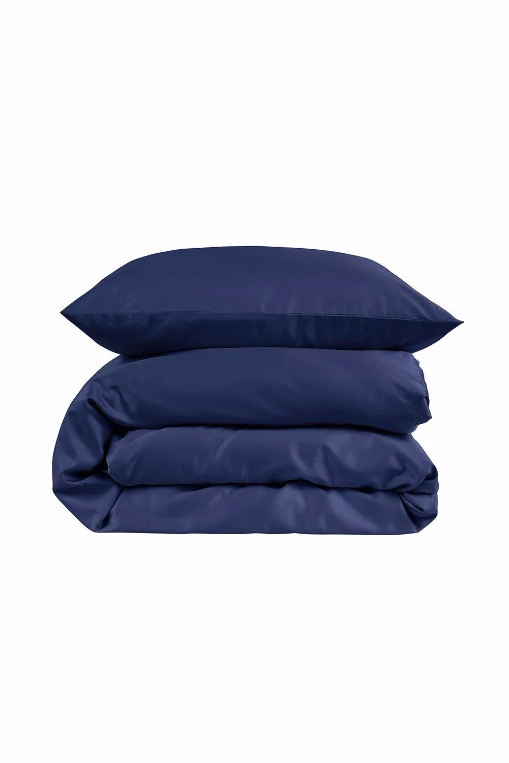 Christy 400 Thread Count Mako Satin Cotton Duvet Cover and Pillowcase Set in Blue, W/D/H: 140 x 200 cm – 2