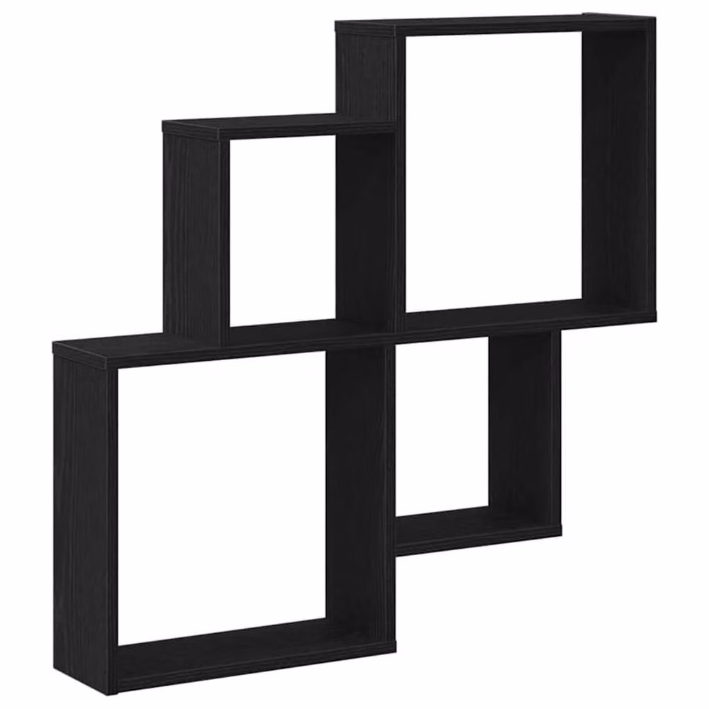 Berkfield Home Modern Black Oak Wall Mounted Cabinet, W: 80 cm, D: 15 cm, H: 78.5 cm – 3