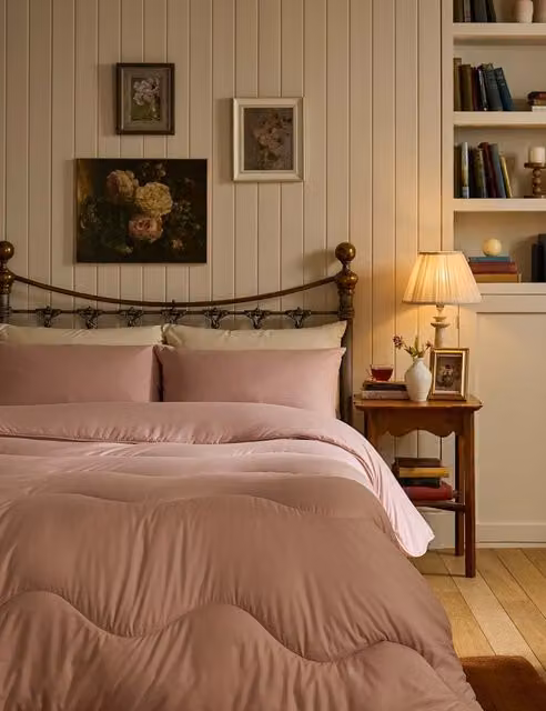 Nightlark 10.5 Tog Microfibre Coverless Duvet and Pillowcase Set, Pink
