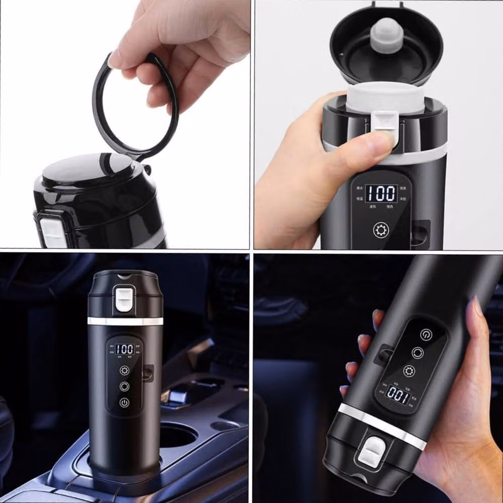 Havendro Electric Car Heating Cup with Smart Touch Screen, 400ml, Black – 3