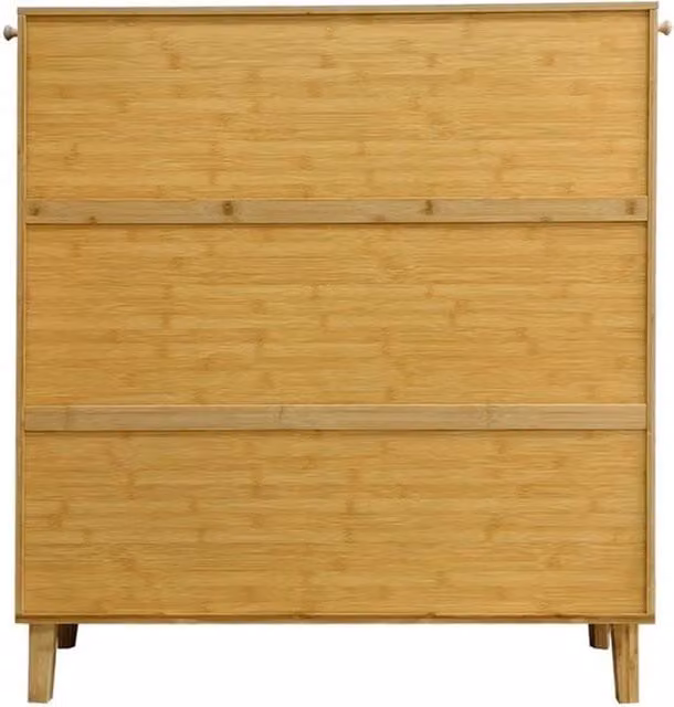 NESTLUNE 3 Door Wood Shoe Cabinet in Brown, W: 100 cm, D: 15 cm, H: 15 cm