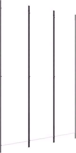 Berkfield Home 3-Panel Fabric Room Divider, White, W/H: 150 x 220 cm – 1
