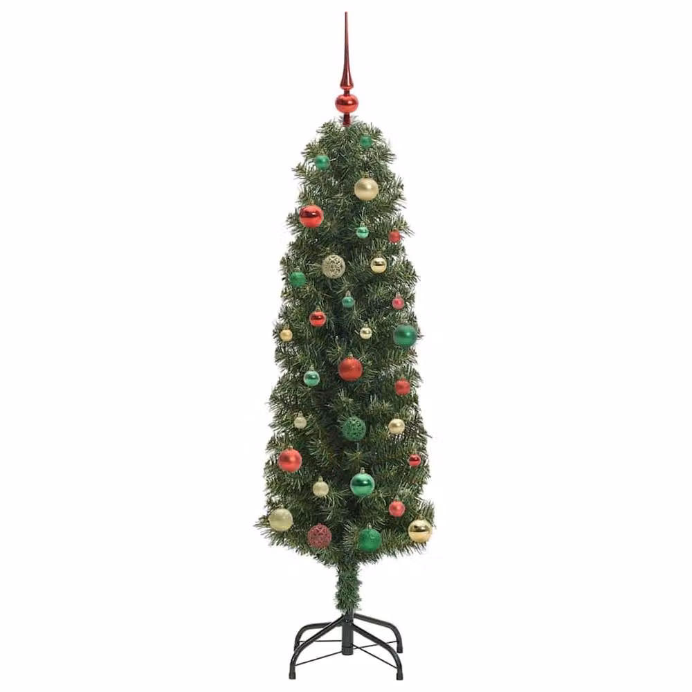 Berkfield Home Green Artificial Christmas Tree with 150 Warm White LEDs and Stand – 4