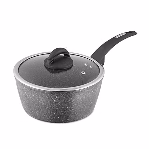 Tower Cerastone Saucepan with Ceramic Coating, Grey, Diameter: 22 cm – 1