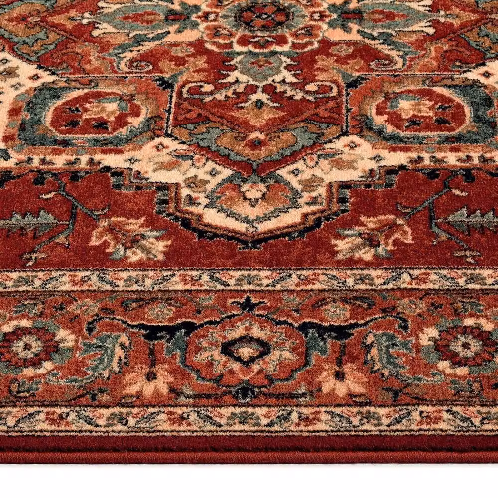 The Rug Shop UK Red Floral Traditional Wool and Jute Area Rug W: 160 cm, D: 240 cm – 2