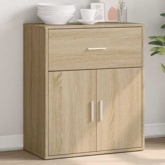 Berkfield Home Sonoma Oak Sideboard in Brown, W/D/H: 60 x 31 x 70 cm – 1
