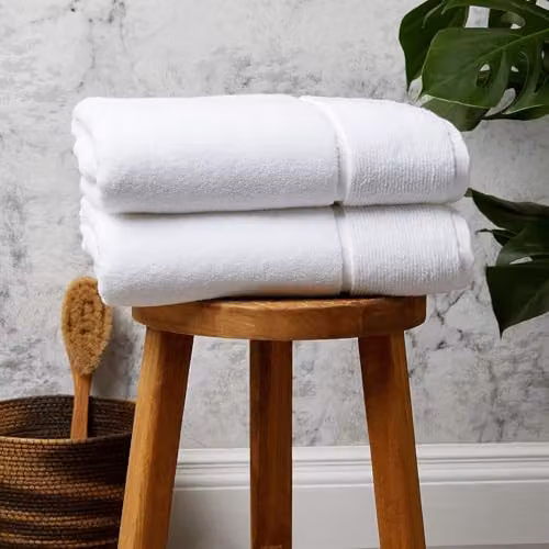 Panda London Organic Bamboo and Cotton Hand Towel in White – 3
