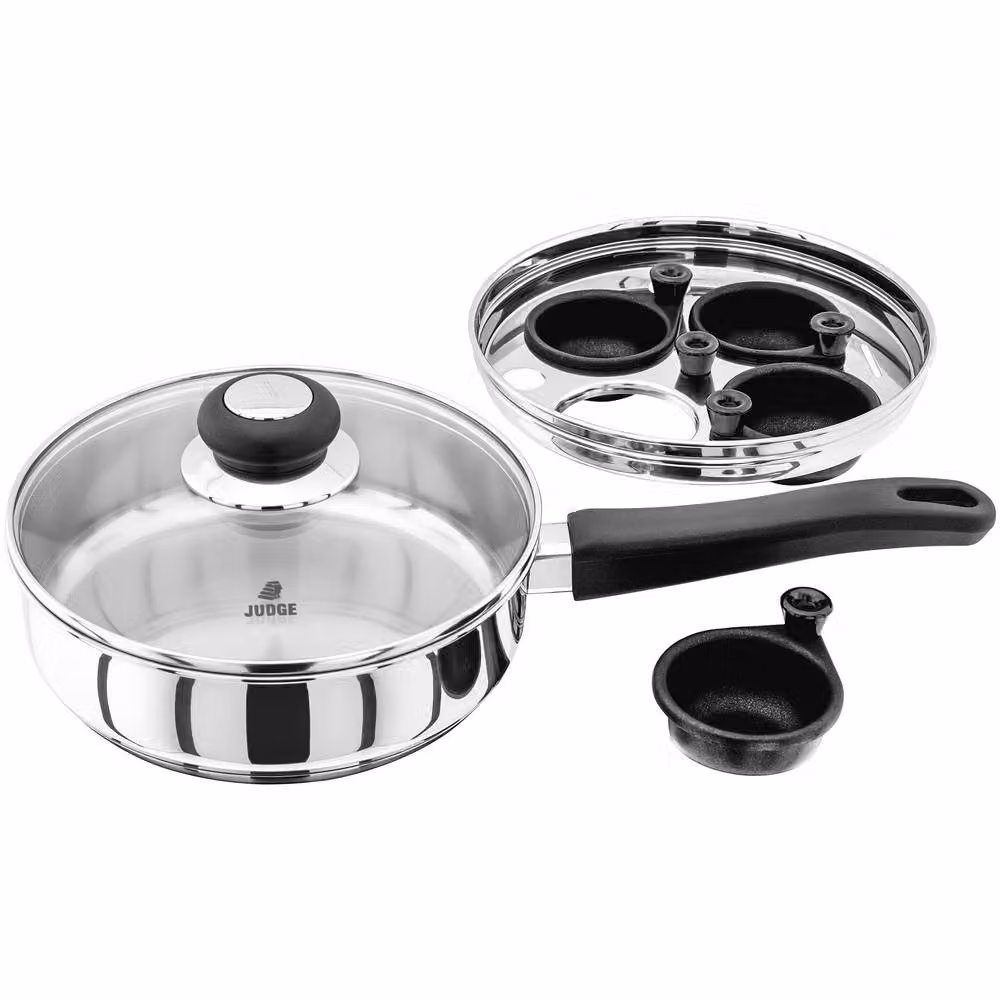 Judge Vista 20cm 4 Cup Egg Poacher in Metallic Silver – 3