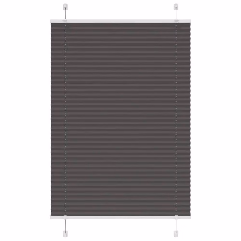 Berkfield Home Single Pleat Black Polyester Opaque Blind W: 100 cm, H: 100 cm – 2