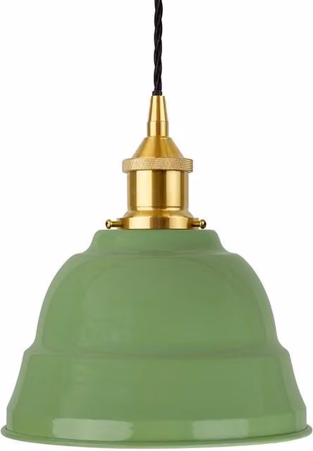 SE Home Lincoln Pendant Light in Mint Green with Polished Brass and Black Details