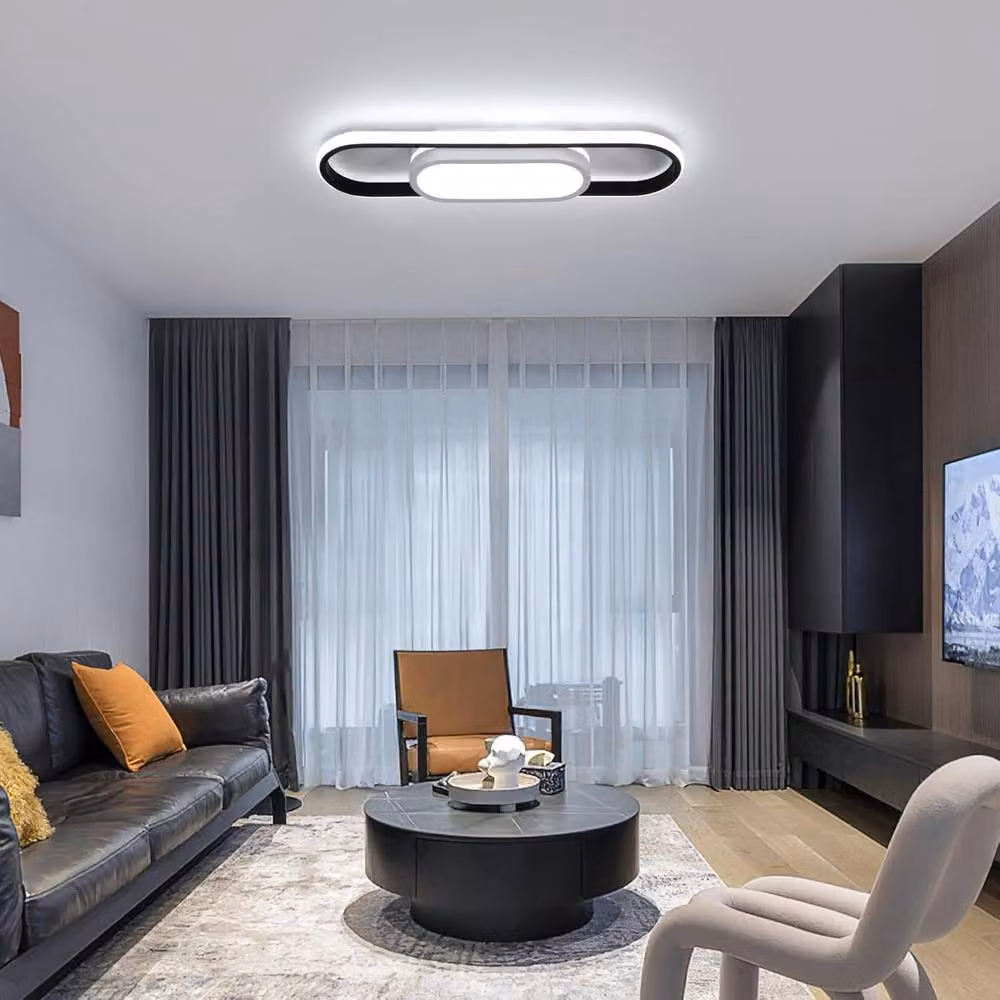 Goeco Modern Rectangular LED Ceiling Light, 30 W, Three-colour CCT, White, W: 40 cm, D: 40 cm, H: 12 cm – 2