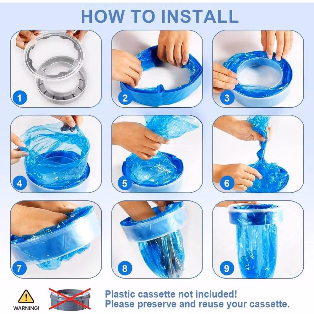 SPETLEK 36-Piece Blue Disposal Nappy Bin Refill Cassettes – 5