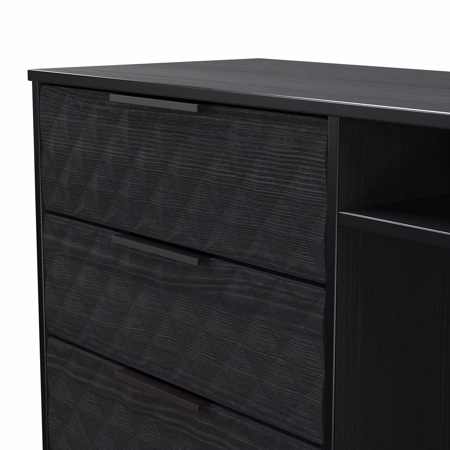 2 U Islay 3 Drawer TV Unit in Black Matt Finish – 3