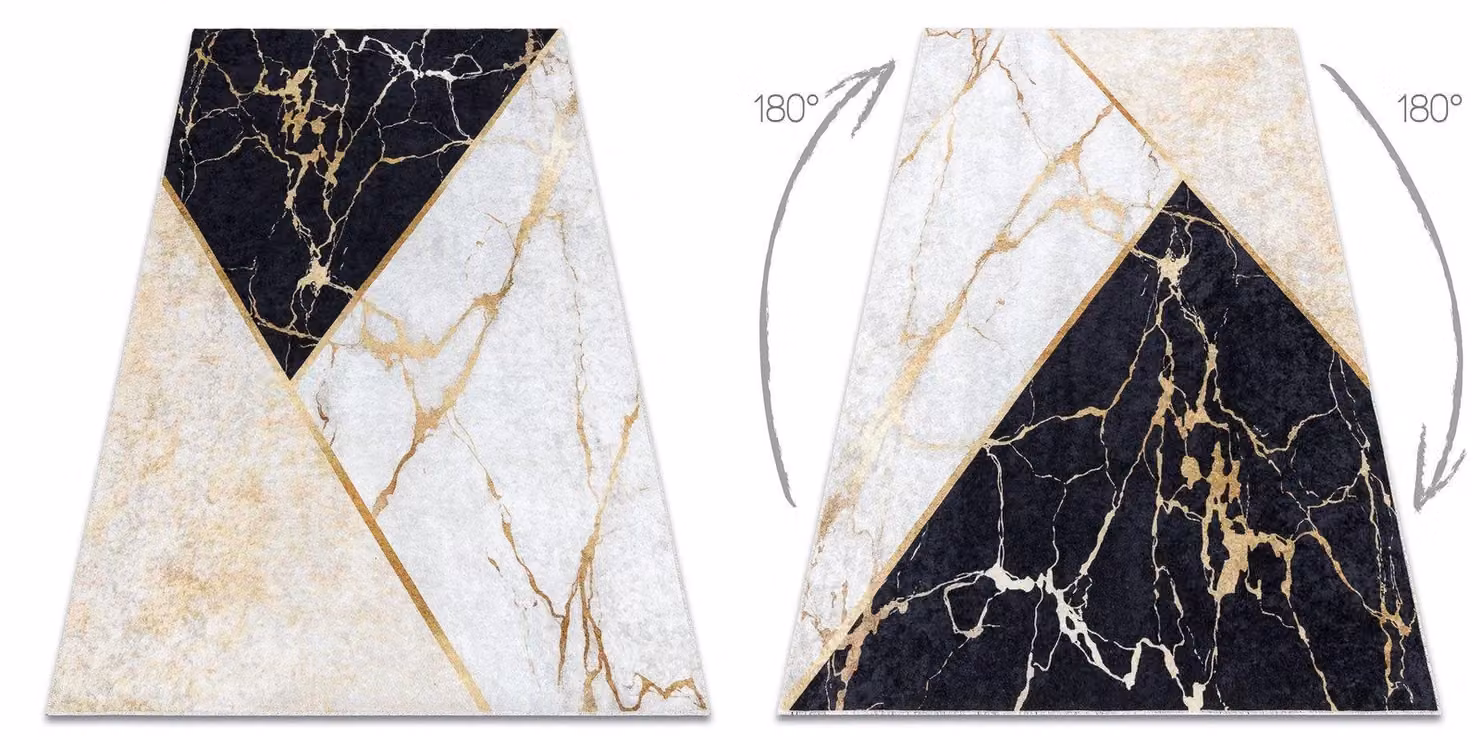 RugsX Miro Modern Rectangular Rug in Gold and Multicolour, W: 120 cm, L: 170 cm – 2