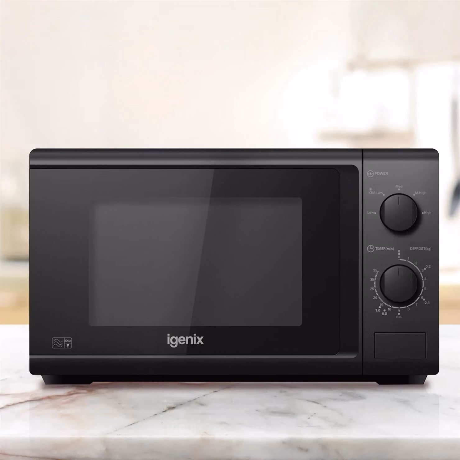 Igenix 20L 800W Manual Solo Microwave - Black – 3