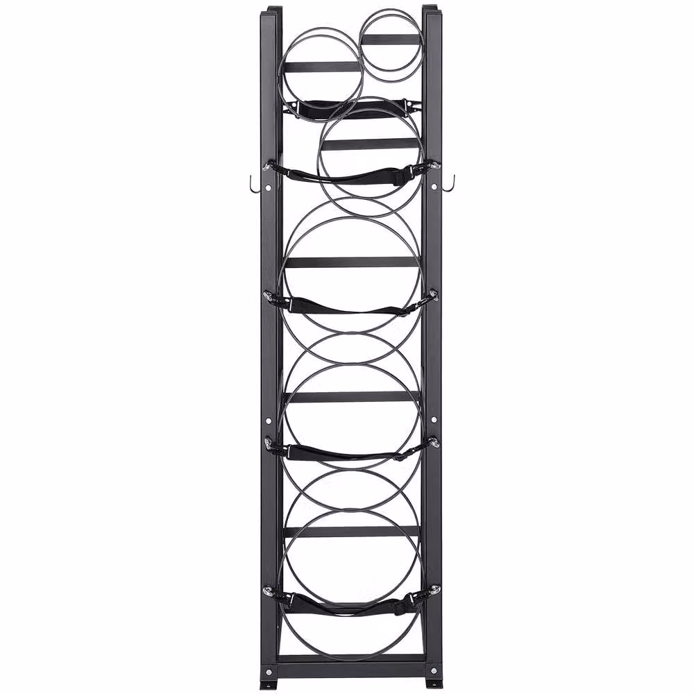 VEVOR Black Steel Freestanding Refrigerant Tank Rack with 3 x 30lbs Capacity – 8