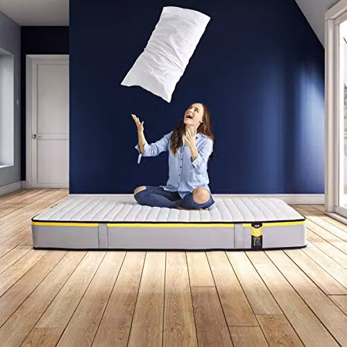 Jay-Be Benchmark S5 Hybrid Mattress, Grey and White, W/D/H: 190 x 135 x 20 cm – 2