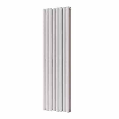 UK Radiators Omeara White Elliptical Tube Vertical Designer Radiator, H: 160 cm, W: 4.64 cm – 2