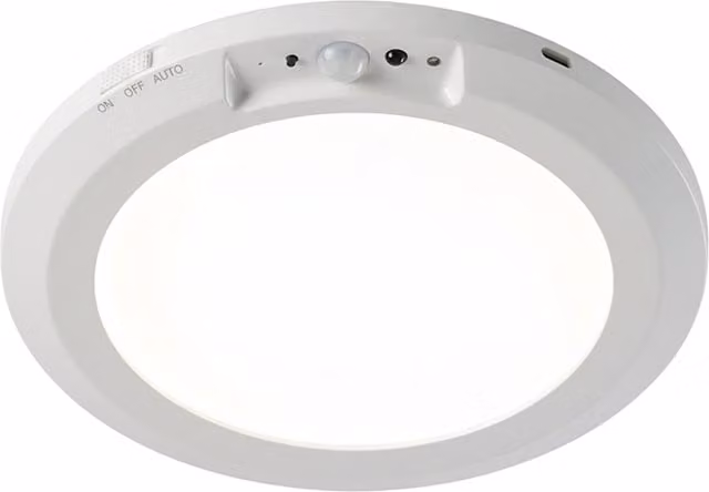 Living Star Rechargeable LED Motion Sensor Ceiling Light with Remote Control, White