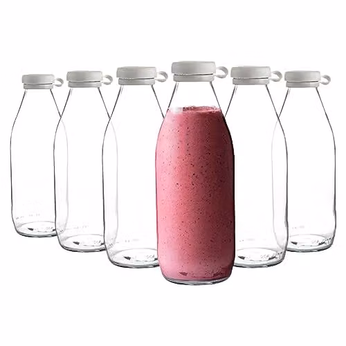 Argon Tableware Tallo Glass Carafe with Lid, Transparent, 1 l, Pack of 6 – 1