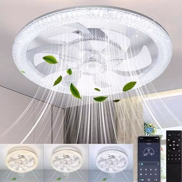 Kelvenix Speed Large LED Ceiling Fan with Remote Control in White