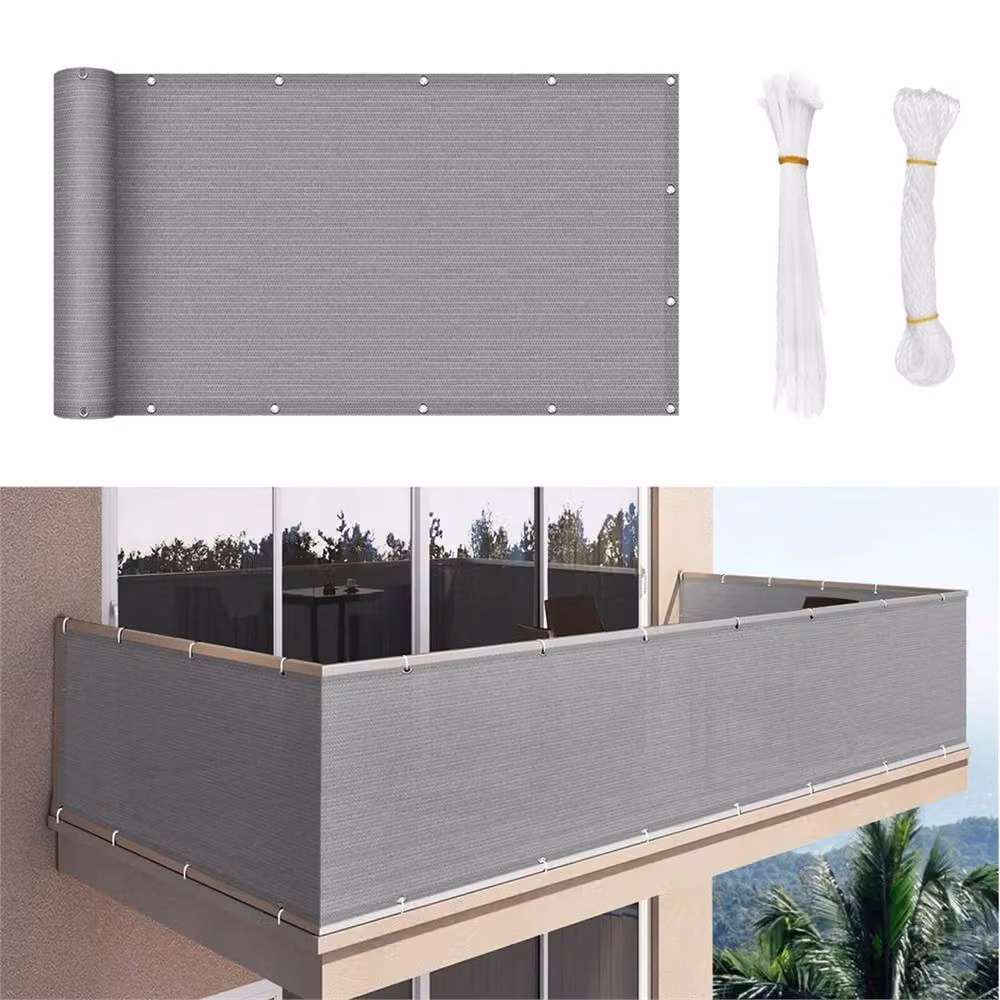 Nordara Grey HDPE Privacy Fence Net and Balcony Cover, Width: 100 cm – 2